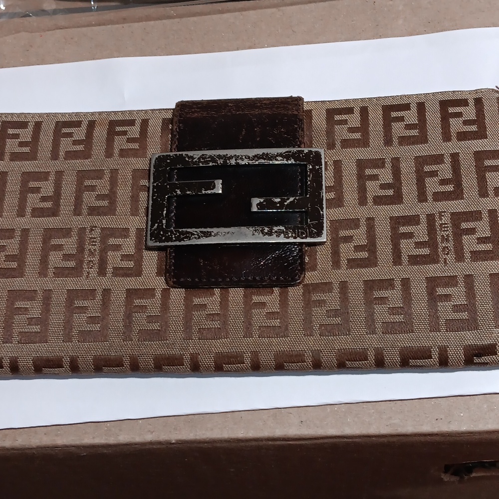 Fendi Vintage Zucca Brown Monogram Wallet